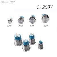 12mm 16mm 19mm 22mm Waterproof Metal Push Button Switch Momentary Reset Fixed Lock No LED Light 3-220v Engine Power Switch