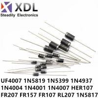 【cw】 50PCS 1N5817 1N5819 1N5399 1N4937 1N4004 Schottky Rectifier Diode 1N4001 1N4007 UF4007 HER107 FR207 FR157 FR107 RL207 41 4.9