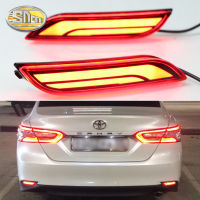 2PCS For Toyota Camry 2018 - 2020 3-in-1 Functions 12V LED Bumper Light Rear Fog Lamp ke Light Turn Signal Light Reflector