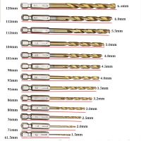 13ชิ้น1/4 HSS ก้านหกเหลี่ยมความเร็วสูงชุดบิตสว่านเคลือบไทเทเนียมเหล็กเครื่องมือช่างไม้ดอกสว่านเจาะไขควง1.5-6.5มม.