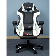 Ghế gaming ATAS A1 ghế game da cao cấp - Chân đế nylong - Có giá đỡ chân