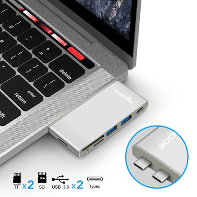 มัลติชนิด C 3.0ฮับ USB ที่คั่นอินเตอร์เฟสพลังงานพอร์ตอะแดปเตอร์เครื่องอ่านบัตร TF SD/สำหรับ MacBook Pro แล็ปท็อปอุปกรณ์เสริม Feona