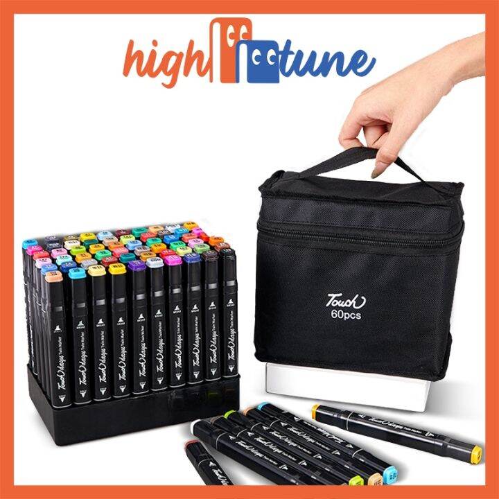Hightune 24/30/60/80 Color Alcohol Marker Art Marker Highlighter Pen
