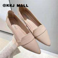 KKJ MALL Womens Shoes 2021 Spring and Autumn New Small Leather Shoes Korean Version of The Wild Flat Single Shoes Womens Simple Fashion Work Shoes