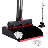 New Broom and Dustpan Set for Home Upright Broom and Dustpan Combo with Detachable Handle Large Capacity Dustpan with Comb Teeth