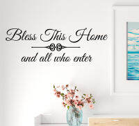 Family Home House Blessing Prayer Room สติ๊กเกอร์ติดผนังตกแต่งไวนิล Entryway Decals ผนัง Tattoo วลีภาพจิตรกรรมฝาผนัง A668-GSDDA