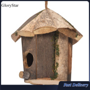 GloryStar Hanging Wooden Hummingbird House Easy Assembled Mini Nest