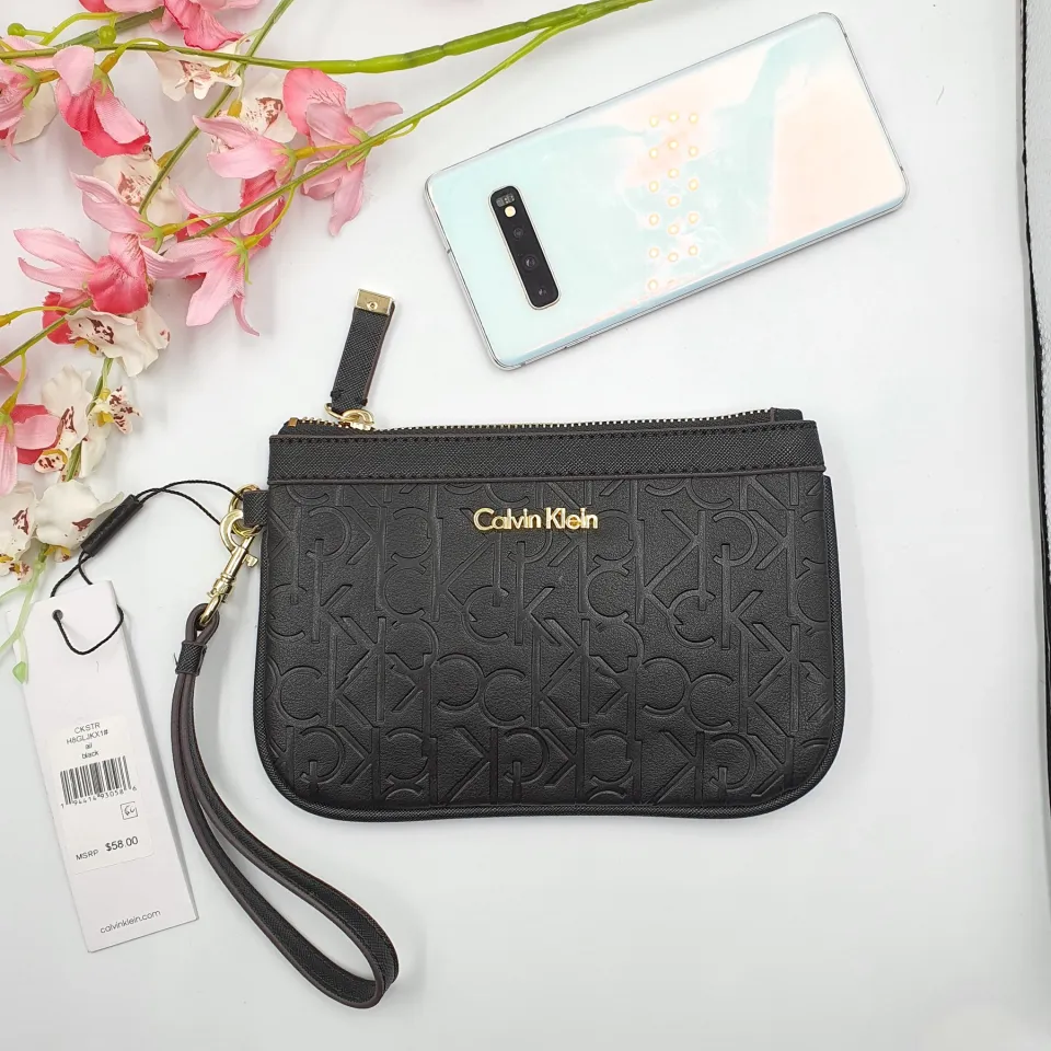 calvin klein large wristlet