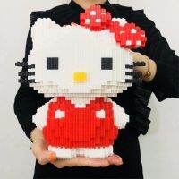 เครื่องประดับของขวัญชุดอาคารปริศนาสำหรับสาวๆลายตัวต่อขนาดเล็ก Hello Kitty ใช้ได้กับเลโก้