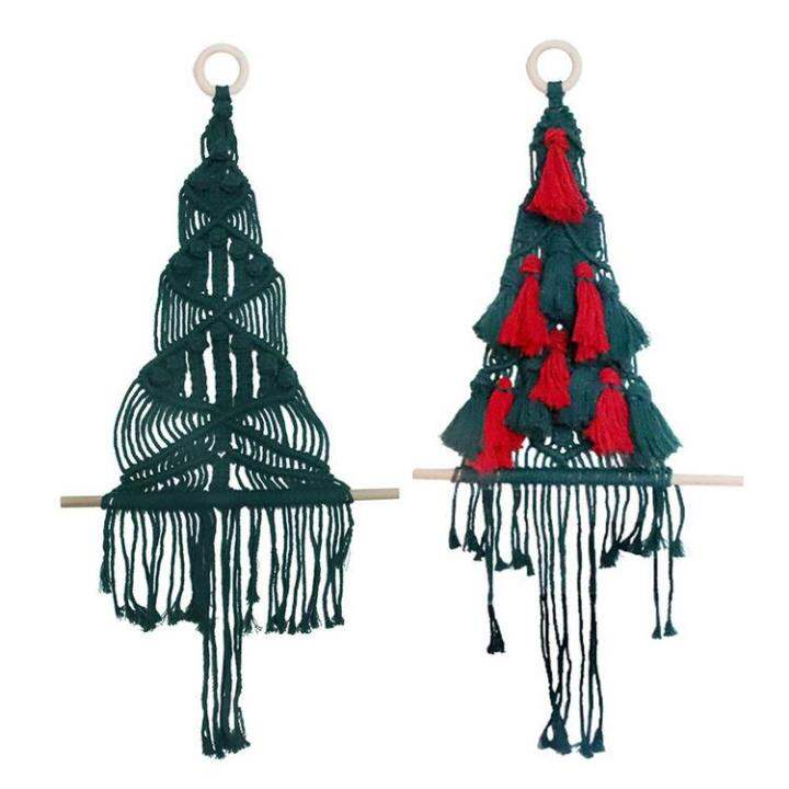 christmas-boho-macrame-ornaments-woven-christmas-tree-hanging-boho-ornaments-christmas-party-woven-decorations-wall-hanging-with-wooden-stick-efficiently