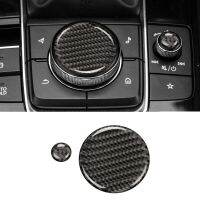 For Mazda 3 AXELA 2020-2023 Car Gear Panel Knob Cover Trim Decorative Sticker Automotive Interior Accessories Carbon Fiber