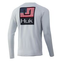 {High-end clothing} HUK สวมเสื้อตกปลาผู้ชายแจ็กเก็ตเสื้อแขนยาวเสื้อสเวตเชิ้ตอเมริกา UPF50กระโปรงหน้าร้อนอุปกรณ์เสื้อสีขาว