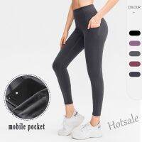 【hot sale】♀⊙ C04 Sporty Skinny Pocket Quick-Drying Leggings Womens Yoga Sports Leggings with Pocket