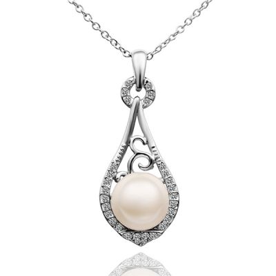 YINGRUIARNO plating18K platinum Pearl Necklace