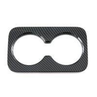 lujie Car Carbon Fiber ABS Rear Drink Cup Holder Cover Trim Stickers for BYD ATTO 3 Yuan Plus 2022