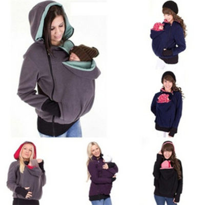 Autumn &amp; Winter Three-In-One Pullover Detachable Baby Sleeping Bag Multifunctional Kangaroo Mother Sweater Coat WomenS Clothing
