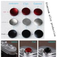 RANUN with Rubber Ring Camera Shutter Button Black Red Silver Flat Convex
