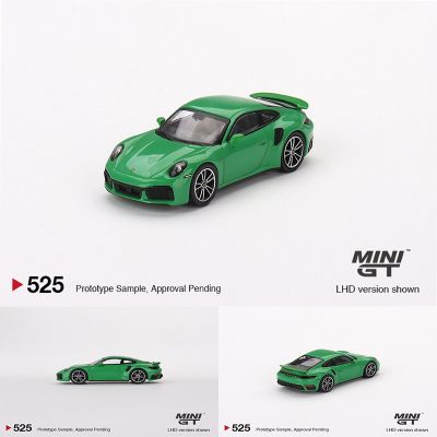 มินิ GT 1:64 911เทอร์โบ S Python Green Diorama คอลเลกชันโมเดลรถยนต์ Carroama ของเล่นขนาดเล็ก525มีในสต็อก