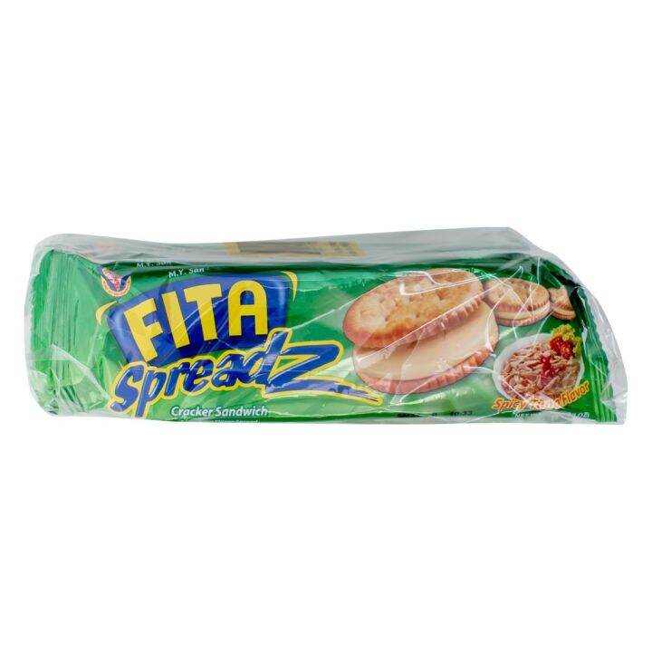 gxdgf Monde Nissin Fita Spreadz Sandwich Crackers Spicy Tuna 25g x 10