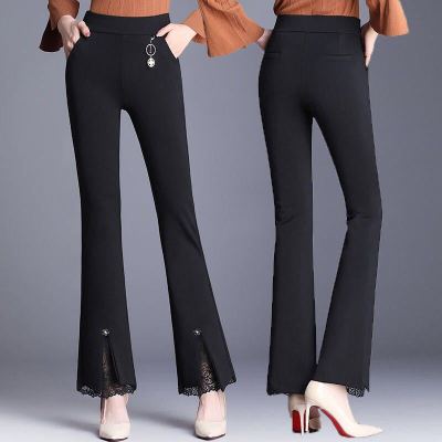 กางเกง กางเกงเอวสูง กางเกงลําลอง กางเกงแฟชั่น สำหรับผู้หญิง กางเกงขายาว สไตล์เกาหลี ดูเรียบหรู ใส่สบาย