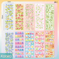 ✨ Konka สติกเกอร์ตกแต่งรูปหมีแมวสัตว์น่ารักเป็นประกาย10ชิ้นสำหรับทำสมุดภาพเคสโทรศัพท์แบบทำมือวัสดุแนวนอน