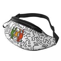 Geometry Graffiti Art Keith Fanny Pack for Running Women Men Abstract Graffiti Haring Crossbody Waist Bag Phone Money Pouch Running Belt