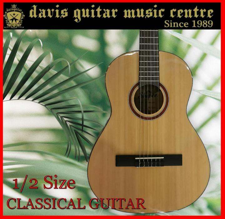 Beginner Classical guitar nylon strings 1/2 size Lazada Singapore