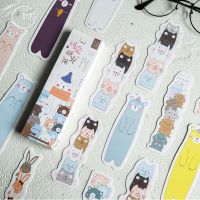 30pcs/box Creative Cute Animal Rabbit Paper Bookmark Stationery Bookmark Bookshelf Message Card School Supplies