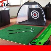 TTYGJ Indoor Golf Practice Net Strike Cage Swing Trainer With Pad Set Indoor recommended practice with indoor soft ball