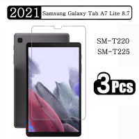 (3แพ็ค) กระจกนิรภัยสำหรับ S Amsung G Alaxy Tab A7 Lite 8.7 2021 SM-T220 SM-T225 T220 T225เต็มครอบคลุมป้องกันหน้าจอ