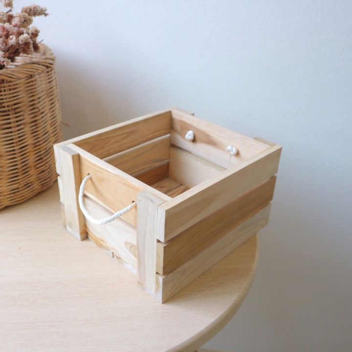 ลังไม้-กล่องไม้เก็บของ-กล่องไม้-กล่องไม้กล่องเก็บของไม้-กล่องเก็บของไม้มินิมอล-กล่องไม้สักมีหูหิ้ว