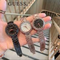 นาฬิกา นาฬิกาข้อมือGuessพร้อมกล่องแบรนด์ สายเลส สวยหรู ขนาดหน้าปัด 32 mm สินค้าตรงตามภาพ 100%