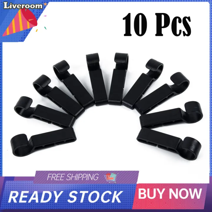 10Pcs Plastic Headlights Clips Helmet Headlamp Hook Hard Hat Headlamp