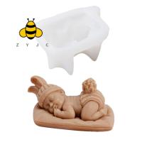 ZYJC DIY สำหรับตกแต่งเค้กช็อคโกแลตลูกกวาด นอนเด็กรูปร่าง เครื่องมือตกแต่ง อุปกรณ์ครัว แม่พิมพ์ซิลิโคนเด็ก แม่พิมพ์น้ำตาล แม่พิมพ์ช็อคโกแลต แม่พิมพ์ทารกแรกเกิด