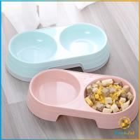 TookJai ชามข้าวแมว ชามข้าวหมา แบบ 2 หลุม 2 Size ชามใส่น้ำ และอาหาร Pet bowl