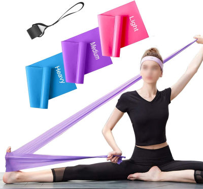 ERUW Resistance Bands Set, 3 Pack Professional Latex Elastic Bands for Home or Gym Upper &amp; Lower Body Exercise, Physical Therapy, Strength Training, Yoga, Pilates, Rehab, Blue &amp; Purple &amp; Pink