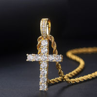 Hiphop Cross สร้อยคอจี้สำหรับเครื่องประดับสตรีหญิงงบผู้ชาย Iced Out Chain ขายส่ง Gold สี Homme เครื่องประดับ HP003