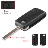 【discount】 islwpi KEYYOU 2/3/4รถ Remote Key Case สำหรับ Peugeot 207 307 308 407 607 807สำหรับ Citroen C2 C3 C4 C5 C6พับ Key