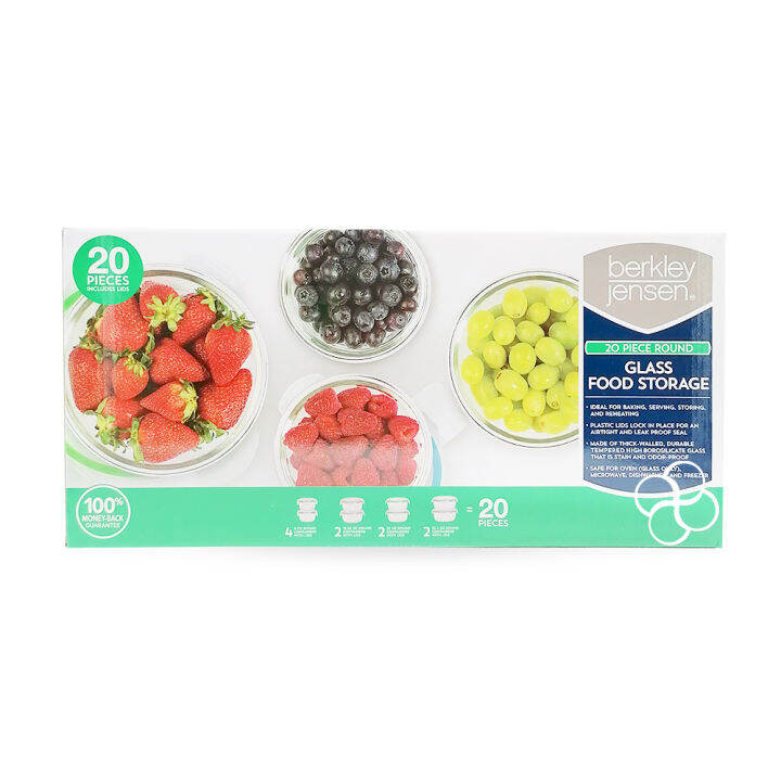 Berkley Jensen 20Piece Glass Food Storage Lazada PH