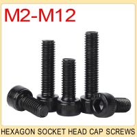 M2 M2.5 M3 M4 M5 M6 M8 M10 M12 Hex Socket Cap Screw Black 304 Stainless Steel Hexagon Head Cap Machine Screws Sturdy Bolts