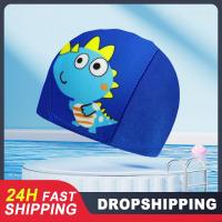 Cute Swimming Cap Children Elastic Fabric Cartoon Kids Waterproof Water Sport Long Hair Protect Ears Swim Pool Hat Bathing Caps Swim Caps