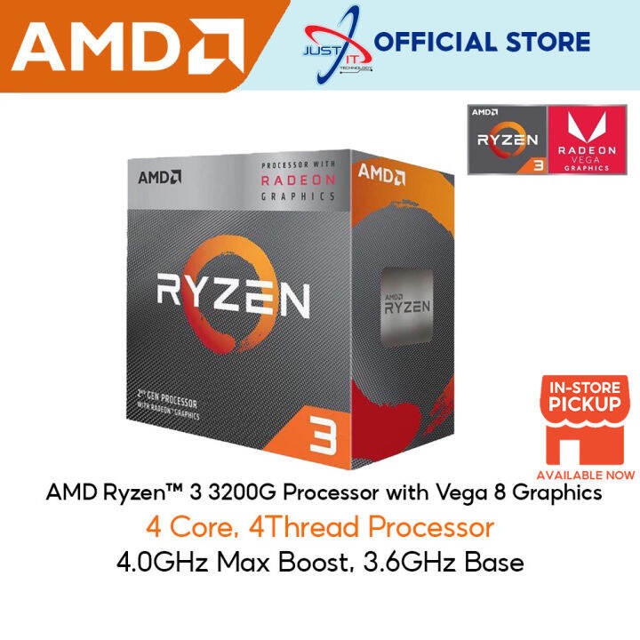 AMD RYZEN 3 3200G 4.0GHZ 6MB Cache Processor With VEGA Graphic AM4 Lazada