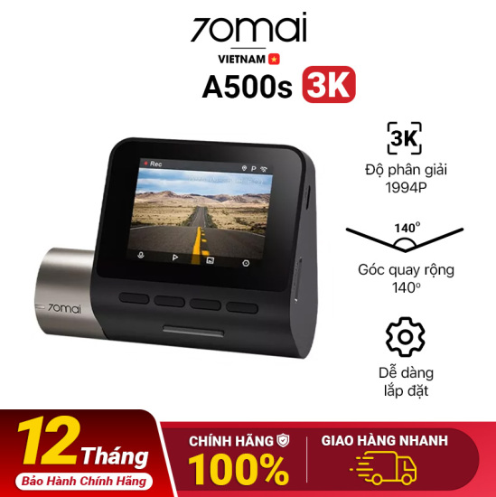 Camera hành trình ô tô 70mai dash cam a500s ghi hình trước giám sát đỗ xe - ảnh sản phẩm 1