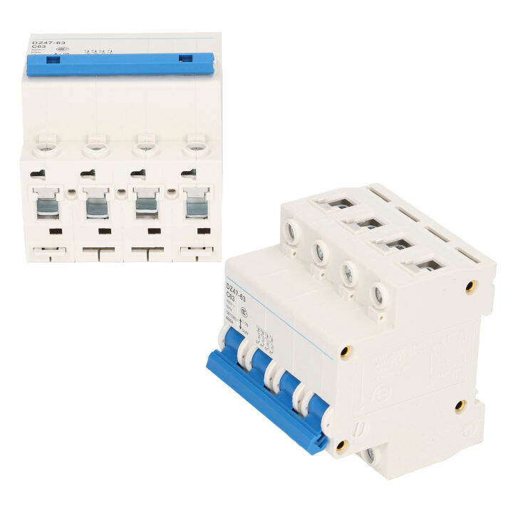 DIN Rail Mount Breaker Mini Circuit DIN Rail Mount Breaker 4 Pole 63A