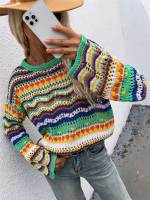 BOHO INSPIRED Colorful Chunky Crochet Sweaters women knitted sweater jumper winter fashion SWEATER pullover hollow out sweater