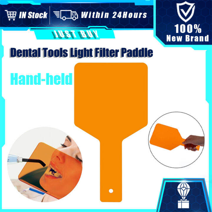 Dental Teeth Shield Plate Eyeprotective Handheld Board Orange Eye