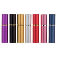 【YF】◕卐✎  1PC 5ml 10ml Aluminum Glass Perfume Bottle Atomizer Sprayer Refillable