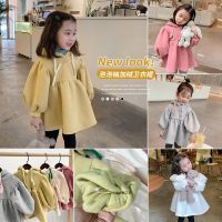 Kids Girs Boys Clothes Korean Style Girls Sweater Hooded Fleece Thickened Fleece Jacket Dress