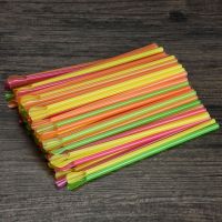 500/1K Pcs Plastic Straws Drinking Straw Spoon Bar Pub Slush Straw For Birthday Celebration Party Supplies New Fast Delivery