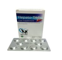 HEPATO-TAB (PLUS VIT C+B) ยาบำรุงตับสุนัขและแมว กำจัดสารพิษ ขับของเสียสะสมในตับ (ชนิดเม็ด)